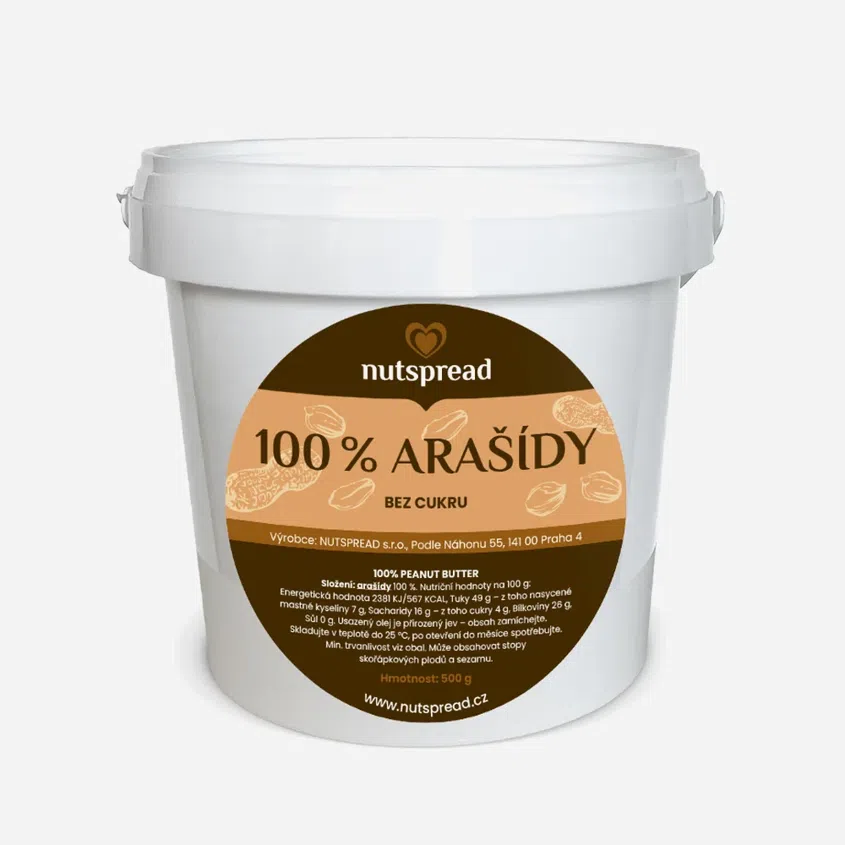 100% Arašídové máslo 6 x 500 g
