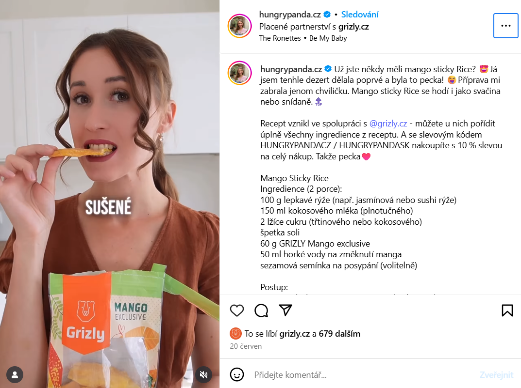 Grizly Mango - recept Mango sticky rice