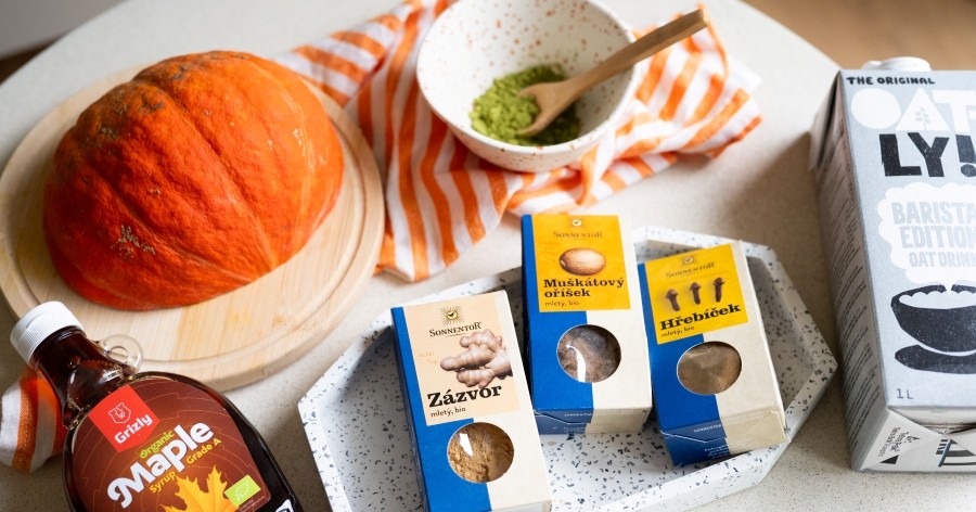 Matcha tea Grizly – Matcha pumpkin spice latte ingredience