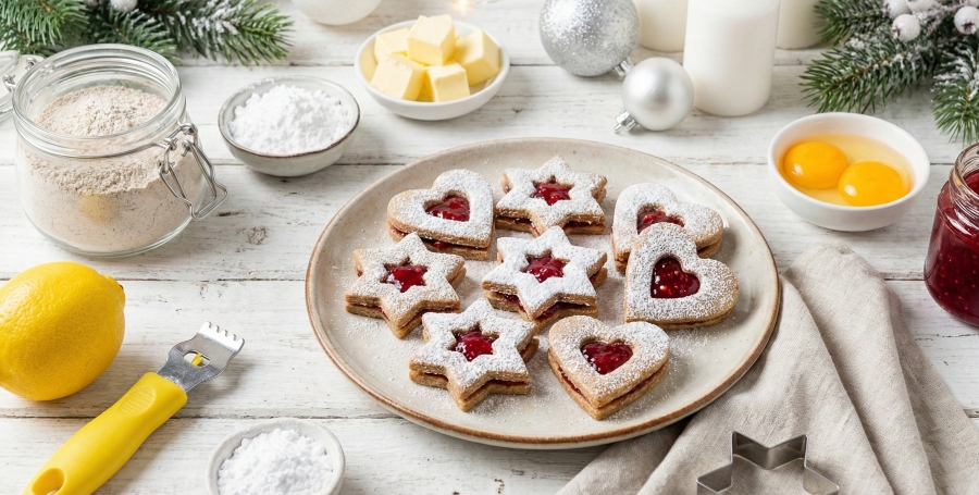 Linecké cukroví bez lepku recept Grizly