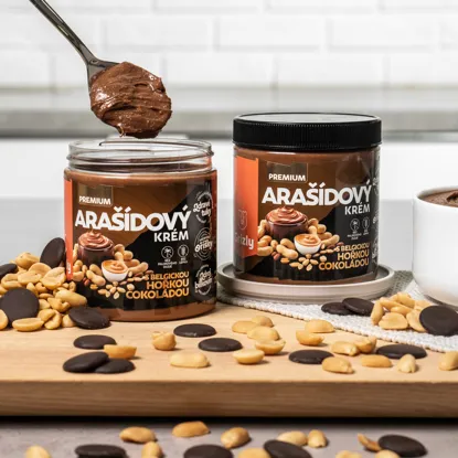Arašídový krém s belgickou hořkou čokoládou premium 6 x 250 g