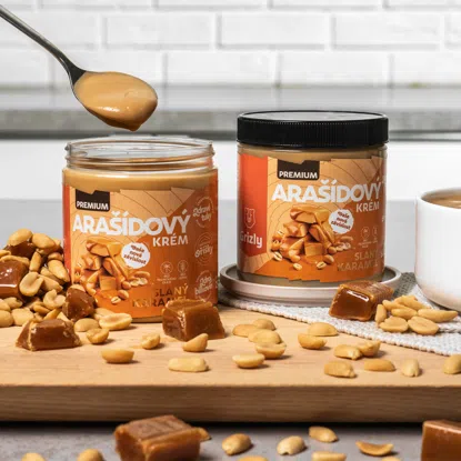 Arašídový krém slaný karamel premium 6 x 250 g