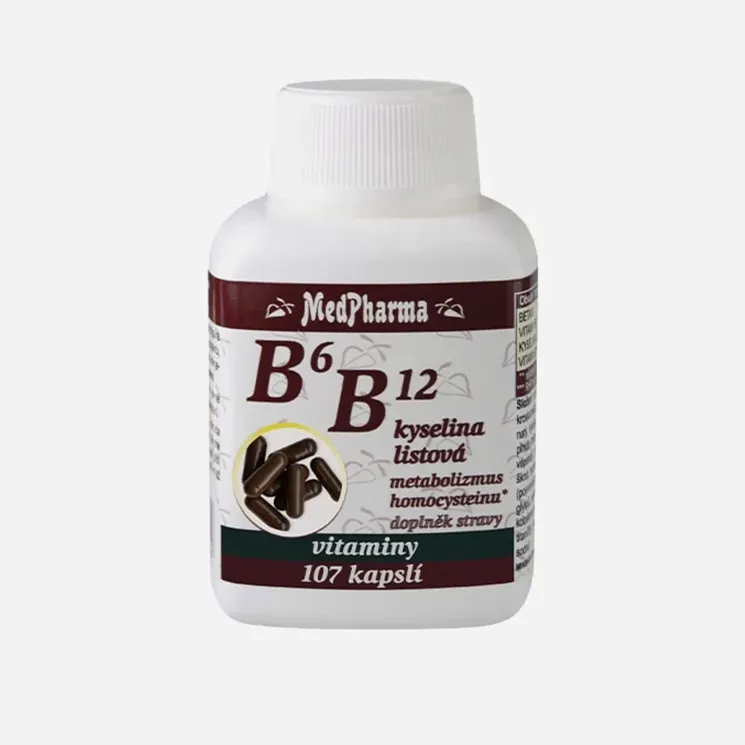 B6, B12 a kyselina listová 107 tablet 6 x 107 tablet