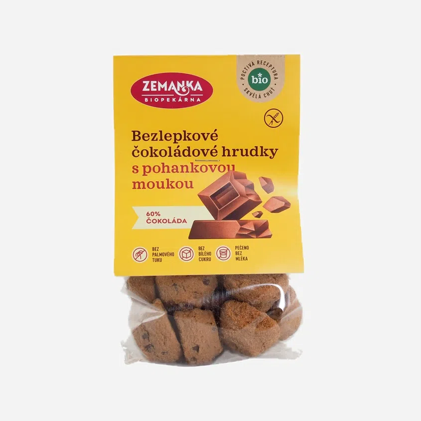 Bezlepkové pohankové hrudky s čokoládou BIO 6 x 100 g