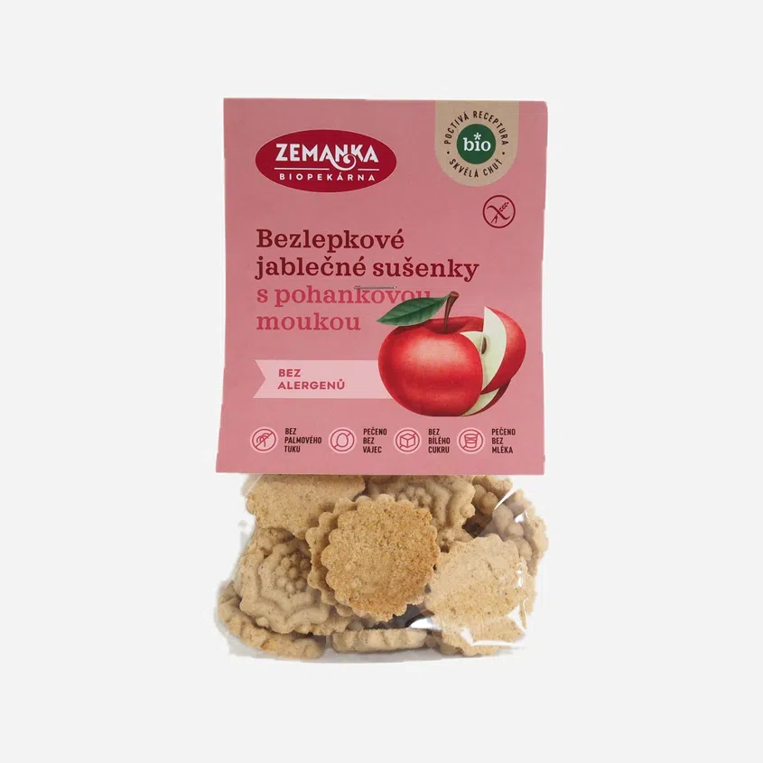 Bezlepkové pohankovo - jablečné sušenky BIO 6 x 100 g