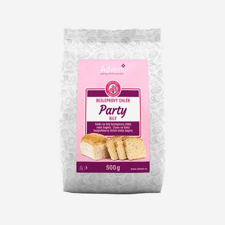 Bezlepkový chléb Party bílý