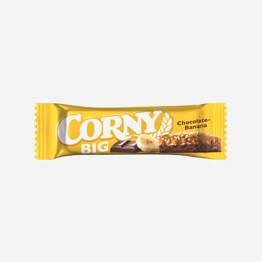 Big cereální tyčinka banán v mléčné čokoládě