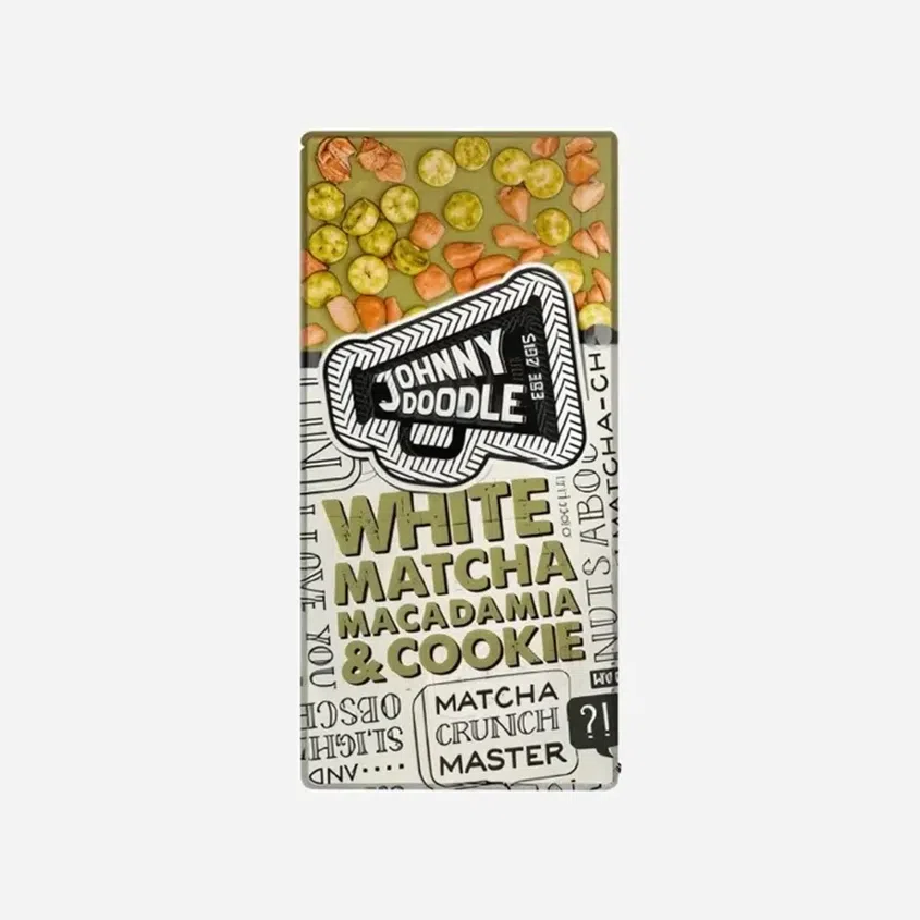 Bílá čokoláda, matcha, makadamové ořechy a sušenky 6 x 150 g
