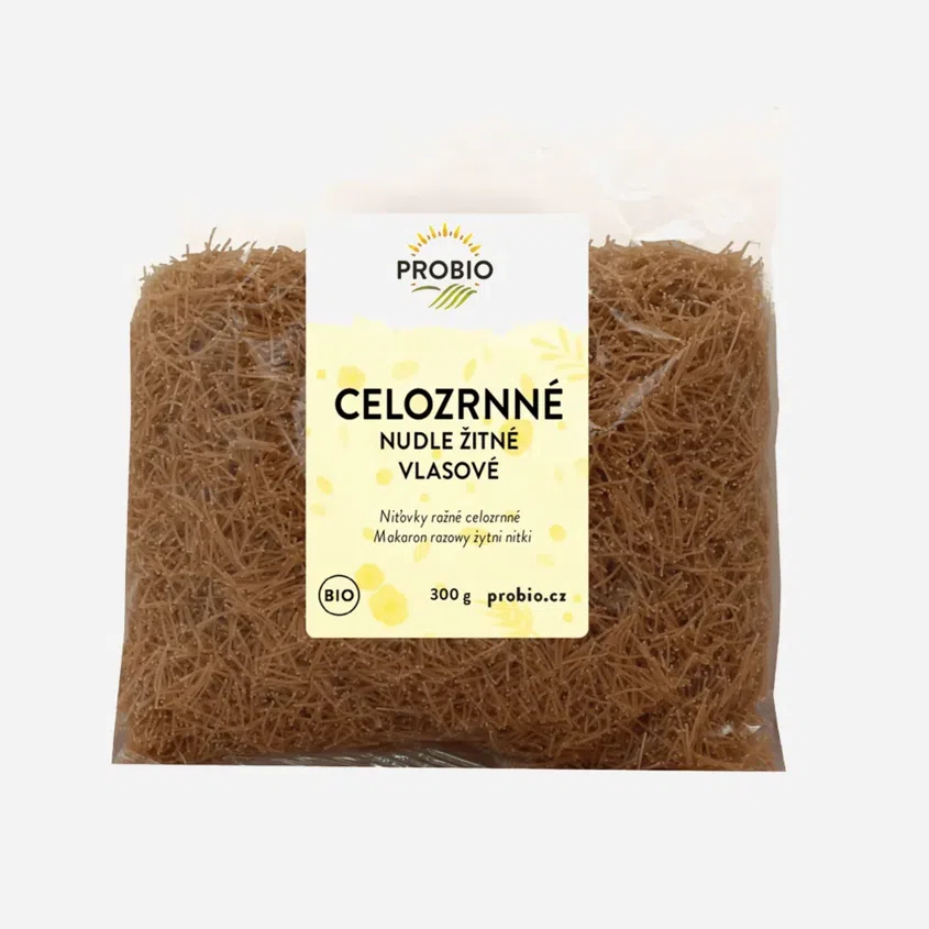 Bioharmonie Žitné celozrnné vlasové nudle BIO 6 x 300 g