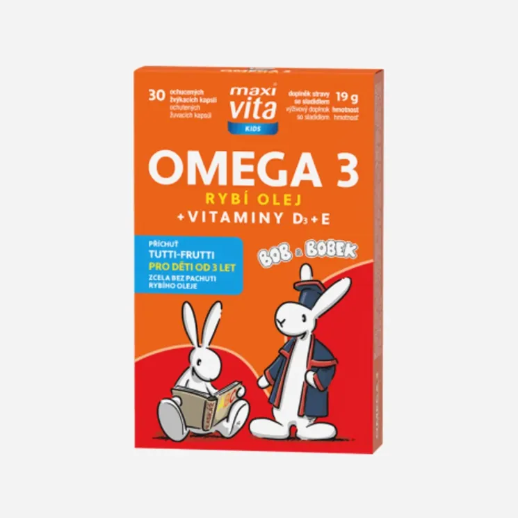 Bob a Bobek Omega 3 + vitamín D, E 6 x 30 tablet