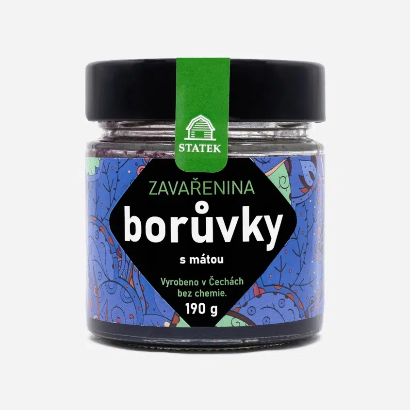BORŮVKOVÁ ZAVAŘENINA S MÁTOU 6 x 190 g