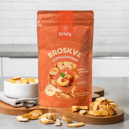 Broskve lyofilizované
