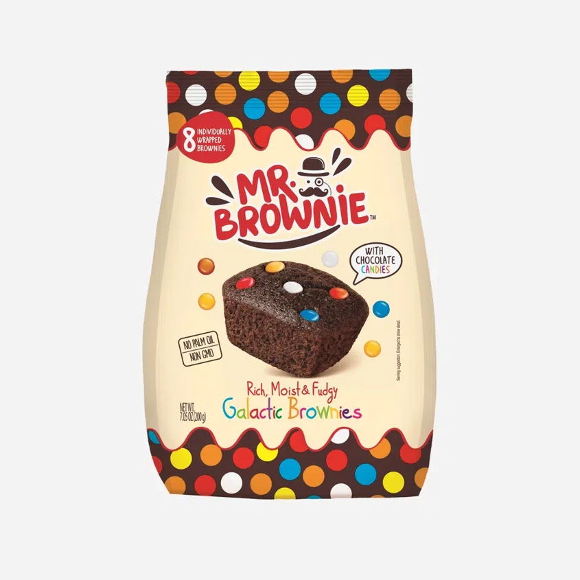 Brownies kakaové s belgickou čokoládou a barevnými čokoládovými čočkami 6 x 200 g