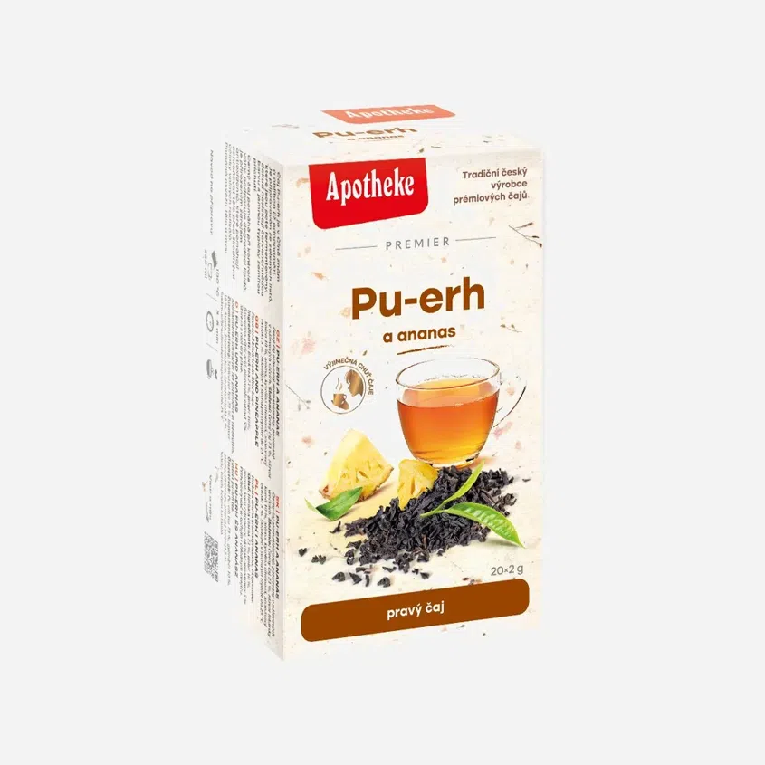 Čaj Pu-erh a ananas
