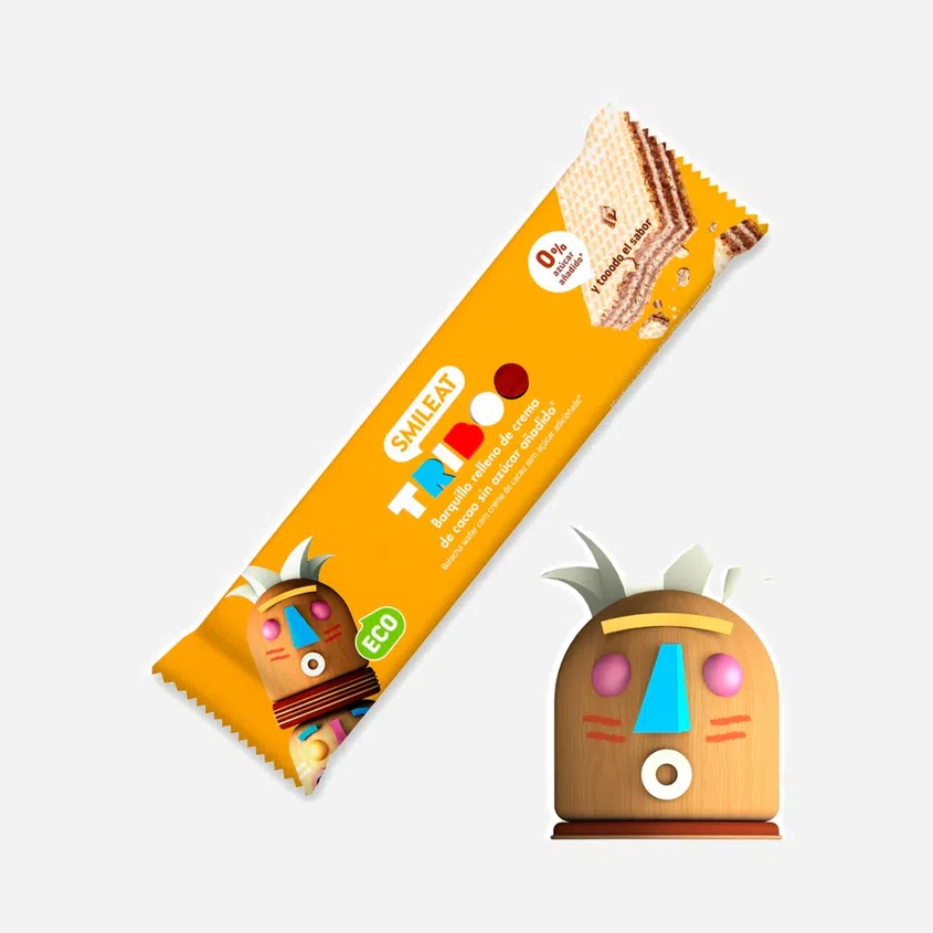 Celozrnná oplatka s kakaovou náplní s agáve BIO