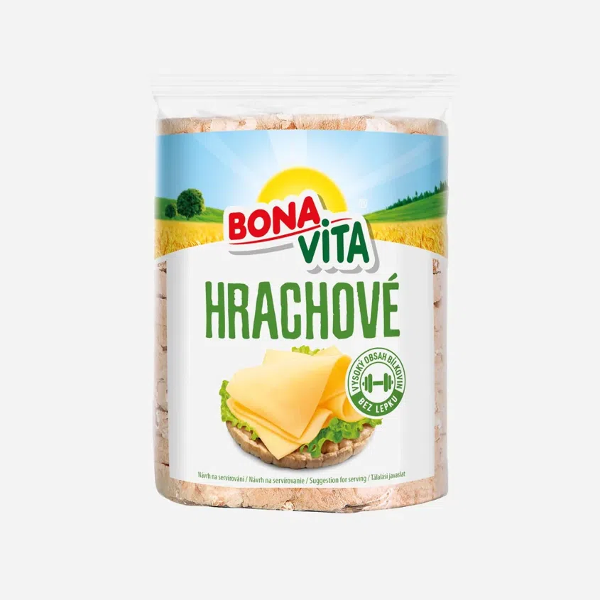 Celozrnné hrachové chlebíčky s mořskou solí