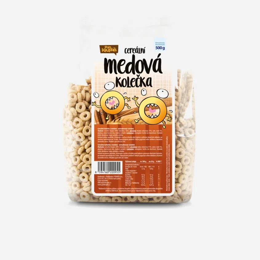 Cereální kolečka s medem
