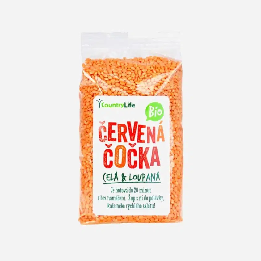 Čočka červená celá loupaná  BIO 6 x 500 g