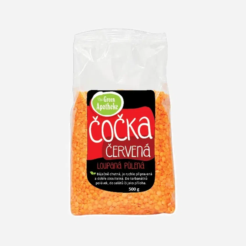 Čočka červená loupaná půlená
