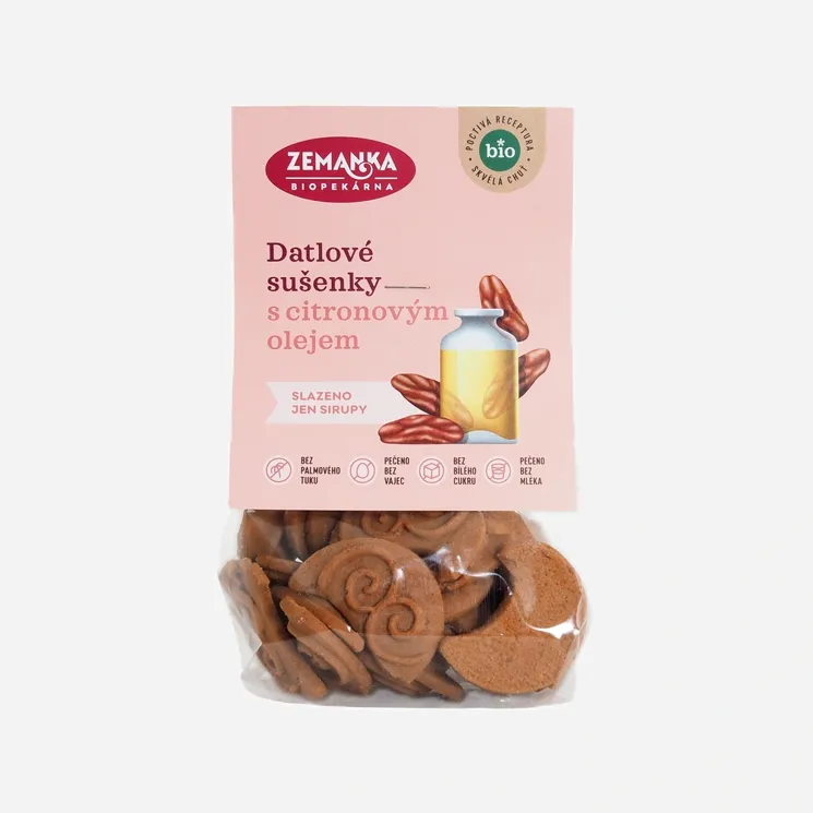 Datlové sušenky s citronovým olejem BIO 6 x 100 g