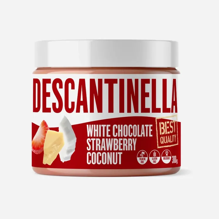 Descantinella Oříškový krém white chocolate strawberry coconut 6 x 300 g