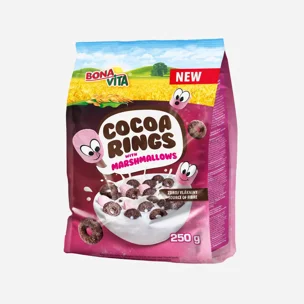 Dětské cereálie Cocoa Rings s marshmallows 6 x 250 g