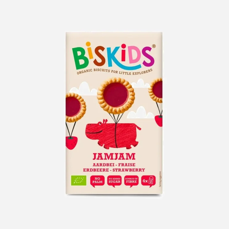 Dětské koláčky s jahodovým džemem bez přidaného cukru BIO 6 x 100 g