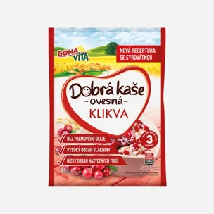 Dobrá kaše ovesná brusinka