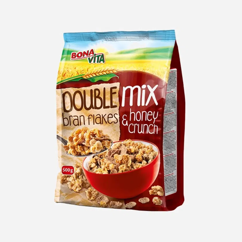 Double mix cereální lupínky BF a Honey crunch 6 x 500 g