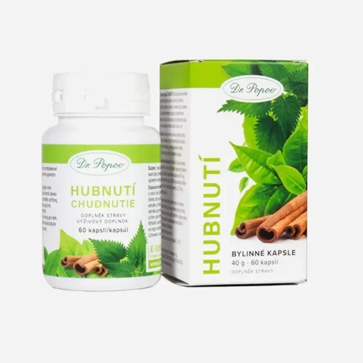 Dr.Popov Bylinné kapsle Hubnutí 60 tablet