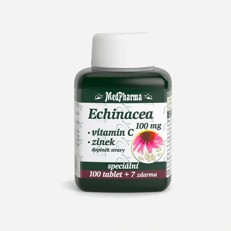 Echinacea 100 mg+vitamín C+zinek 107 tablet 6 x 107 tablet