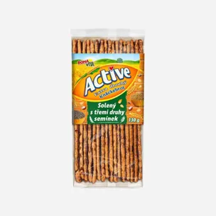 Extra dlouhý knäckebrot solený s třemi druhy semínek 6 x 130 g