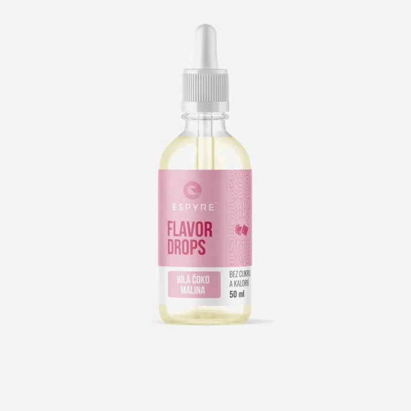 Flavor Drops bílá čokoláda a malina 6 x 50 ml