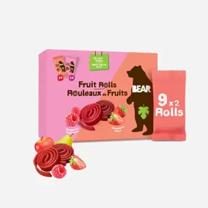 Fruit Rolls jahoda a malina ovocné rolované plátky 5 x 180 g