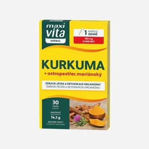 Herbal Kurkuma a ostropestřec mariánský 6 x 30 kapslí