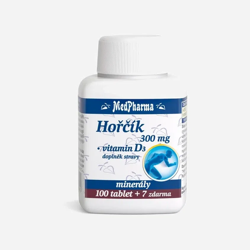 Hořčík 300 mg + vitamin D3 107 tablet