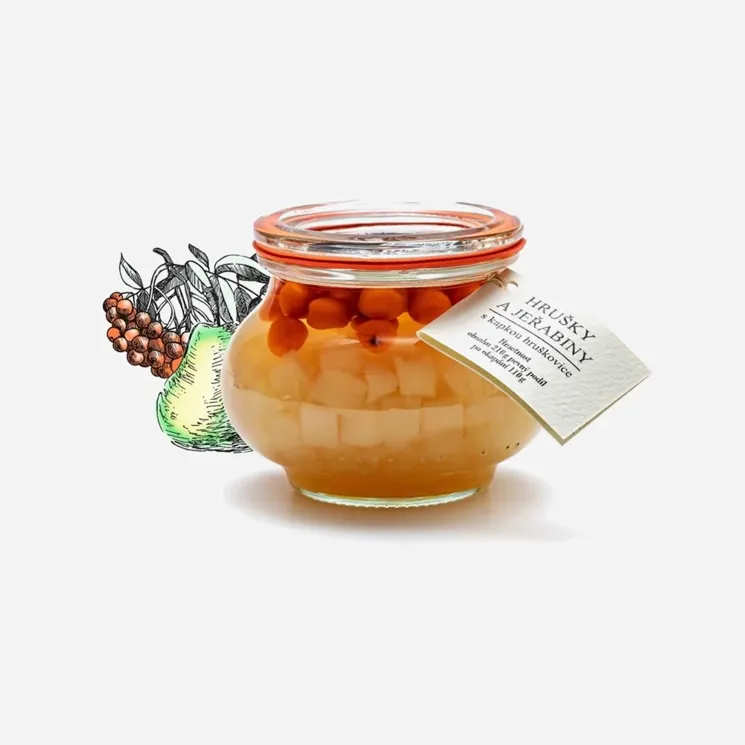 Hrušky a jeřabiny s kapkou hruškovice 6 x 210 g