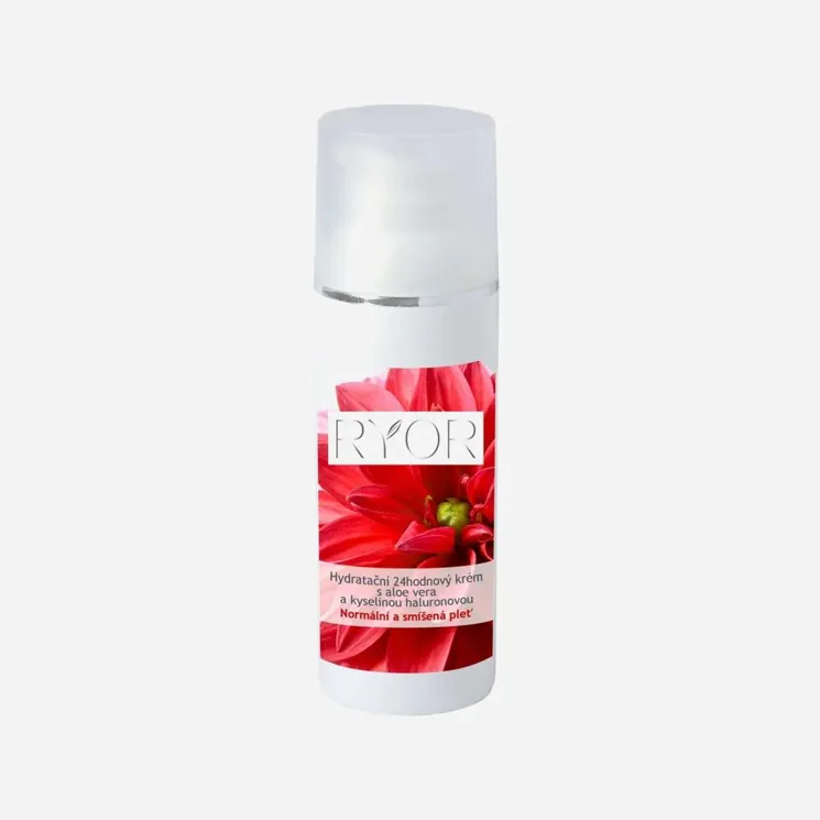 Hydratační 24hodinový krém s aloe vera a kyselinou hyaluronovou 6 x 50 ml