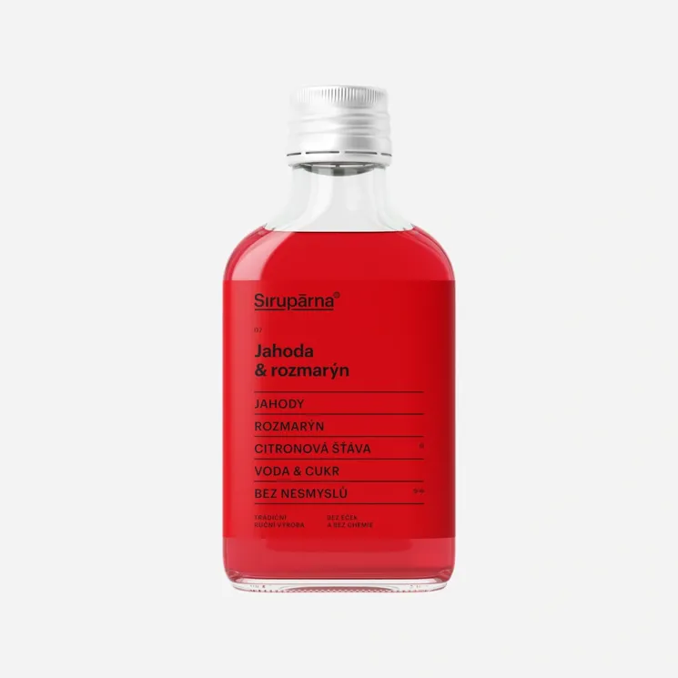 Jahodový sirup s rozmarýnem