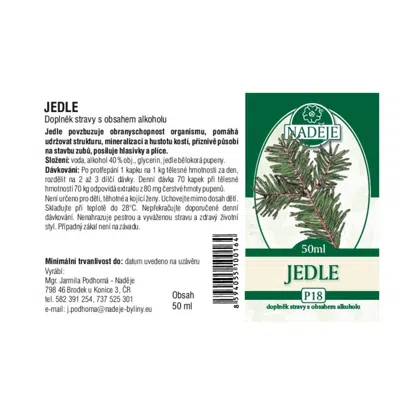 Jedle tinktura z pupenů