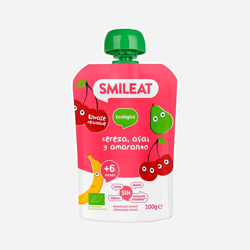 Kapsička třešeň, acai, amarant, banán, hruška 6M+ BIO