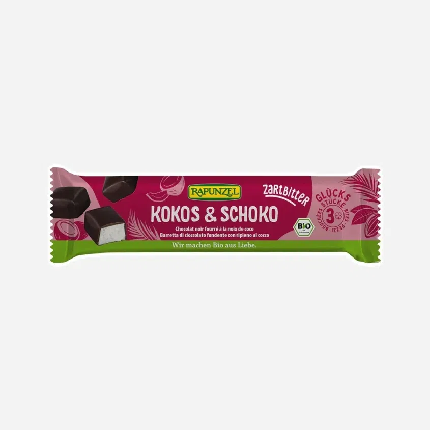 Kokos v hořké čokoládě BIO