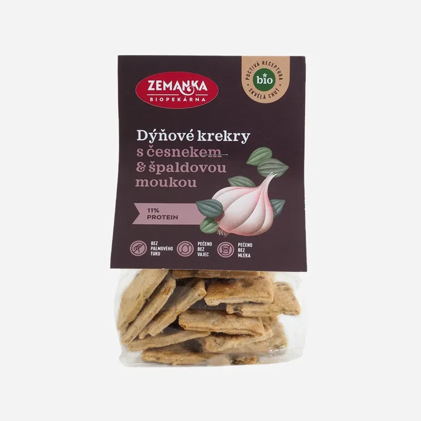 Krekry s dýňovým semínkem a česnekem BIO 6 x 100 g