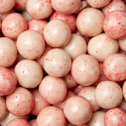 Křupavé kuličky v bílé čokoládě a malinami 6 x 250 g