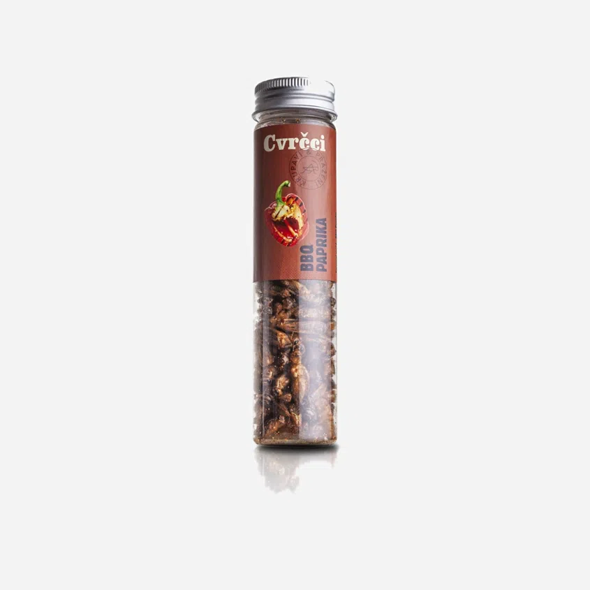 Křupaví a pražení cvrčci BBQ paprika 6 x 20 g