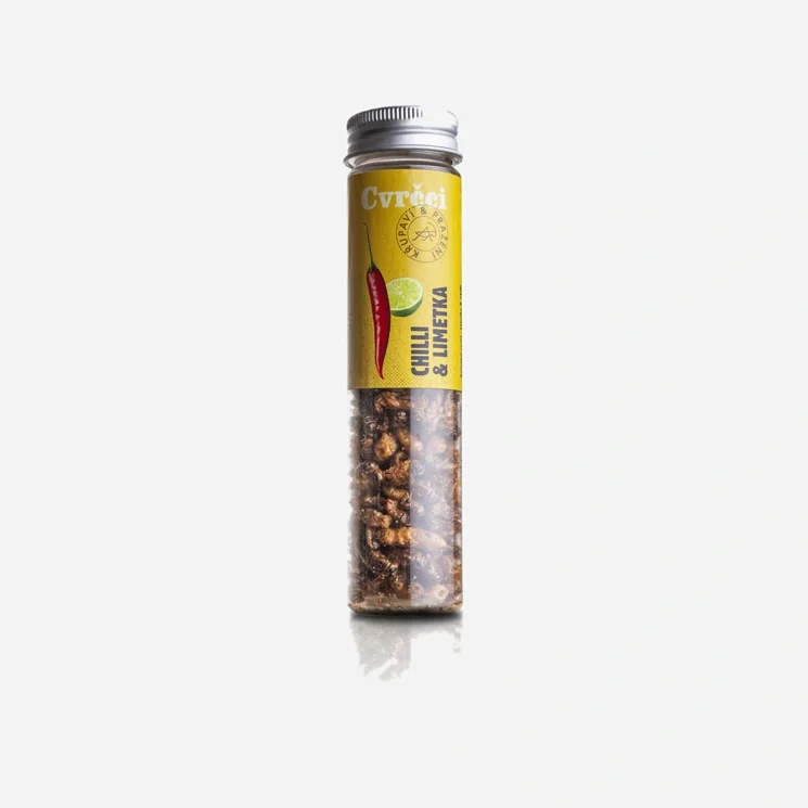 Křupaví a pražení cvrčci chilli a limetka 6 x 20 g