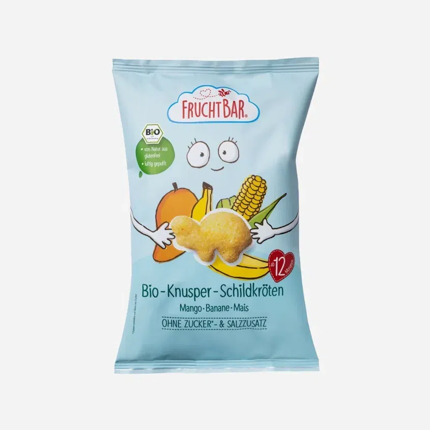 Křupky Želvy - kukuřice, mango a banán BIO - expirace 11.10.2026