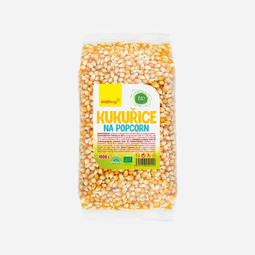 Kukuřice na popcorn BIO 6 x 1000 g