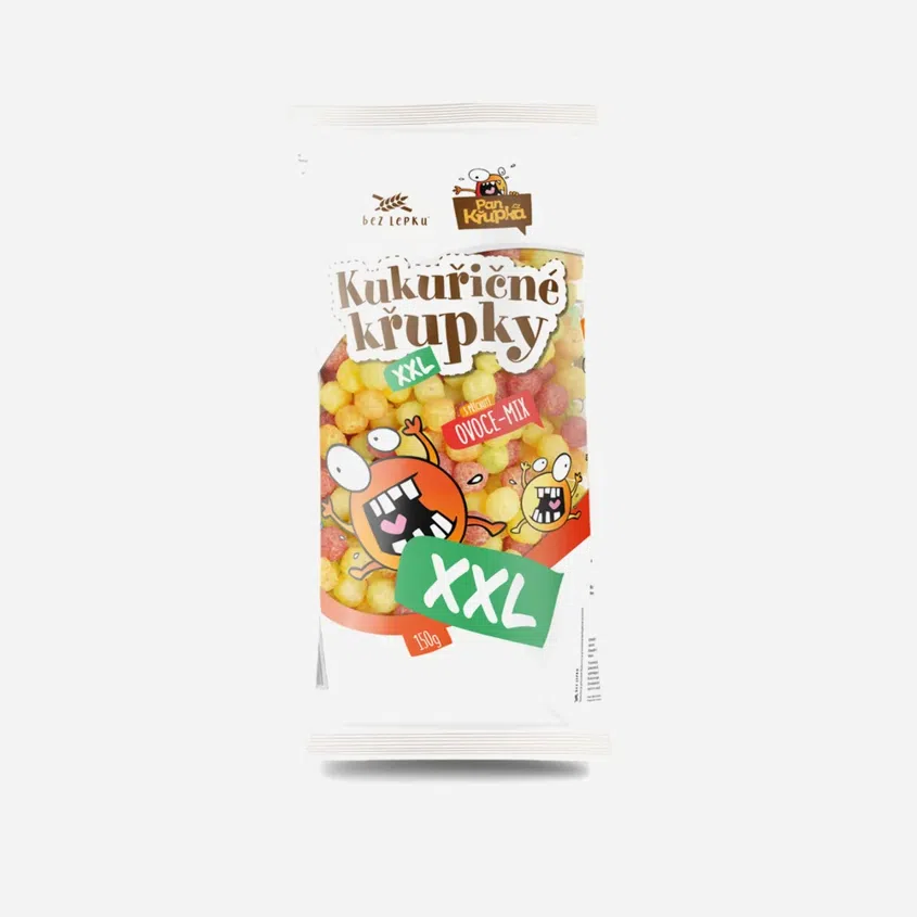 Kukuřičné křupky XXL s ovocnou příchutí