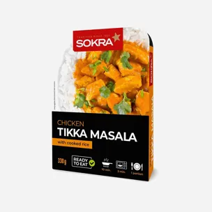 Kuřecí Tikka Masala s vařenou rýží 6 x 330 g